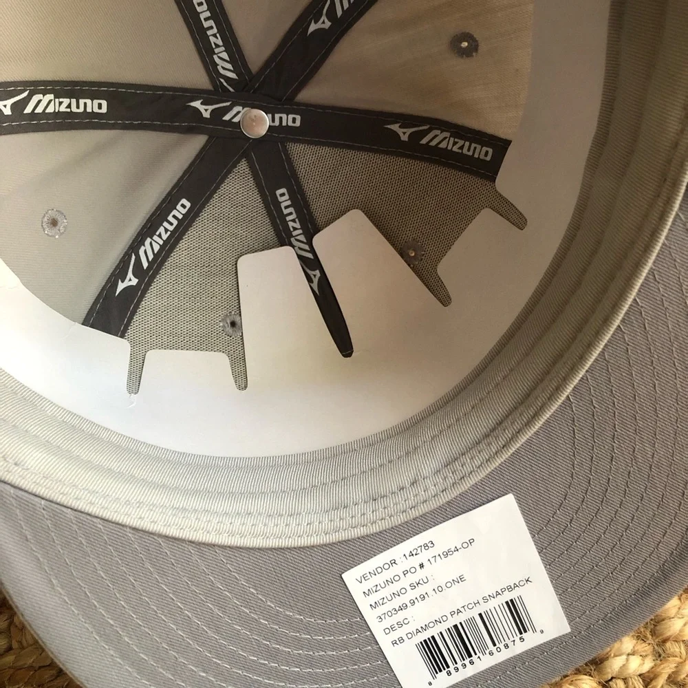 New w Tag: Mizuno RB Diamond Patch SnapBack Hat. One Size